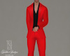 Modern Men's Suit Red