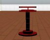 red and black bar stool