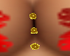 Cleavage Piercing gold 