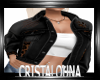 Black leop jeans jacket