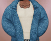 Blue Fur Coat M