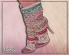  Jacquard pink boots