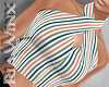 Teal Stripe Halter Top