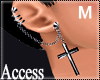 A. Blk Cross Earrings M
