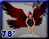 red black wings angel