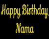 Happy Birthday Nama