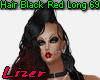 Hair Black Red Long A69