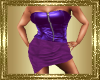 LD~ Purple Leather Dress