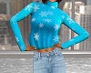 Sweater Blue Snowflakes