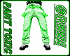pants toxic green-M