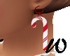 Candy Cane Ear Rings