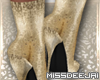 *MD*Gold Glam Boots