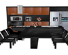 black and wood kitchen a