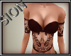 SIO- Lace bustier brown