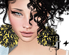 D+. Fluffy Earrings YEL