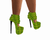 ch)green striped heels