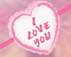 I love you heart deco