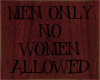 Men Only Sign