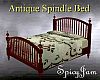 Antq Spindle Bed Grn/Wht