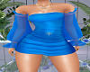 `LF` MINI DRESS BLUE