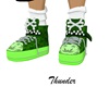 green weed shoes