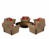 armchairs with tabl