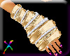 ! Gold armwarmers