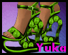 (YK)Green heart heel