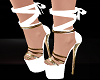 Sexy White & Gold Heels