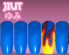 ゆみ Blue Fire Nails