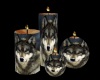 Wolf Floor Candles