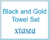 Black n Gold Towels