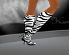 stiletto boots zebra