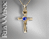 Sapphire Cross Gold