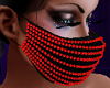 Black Red Diamonds Mask