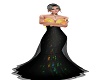 yellow n blk opal gown