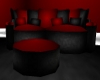 Black Red Snuggle Sofa