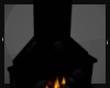 Dark Small Fireplace