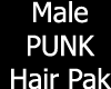 Mens Black Hair Punk Pak