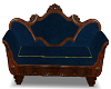 antique couch deep blue