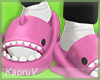 Shark Slippers - Pink