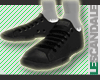 -Black- Canvas Trainers