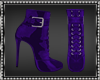 Vinyl Ankle Boots Purple