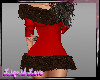 Red Dress Brown Fur