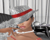 Hat silver&red