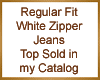 White Zipper Jeans RL