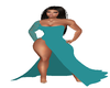 Teal elegant gown