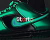 Green glow custom shoes