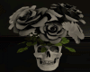 Skull Roses Vase - GREY
