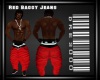 D3k-Red Baggy Jeans